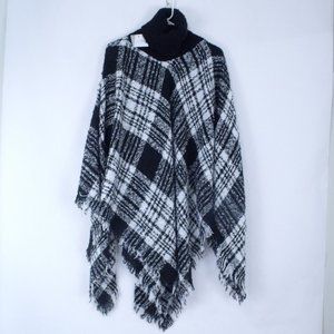 Just Be Plaid Poncho Shawl
